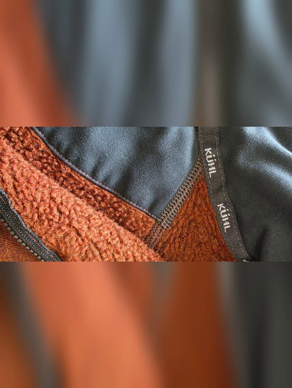 Kuhl Men's Zip-Neck Sweater in Rust Brown